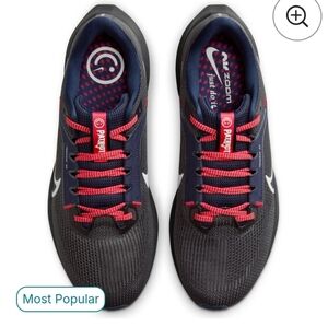 Nike Men's Black and Pink Athletic Shoes